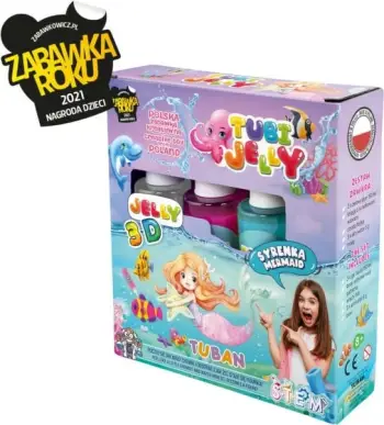 Set kreativ TUBAN Tubi Jelly Mermaid, 3 ngjyra, për fëmijë
