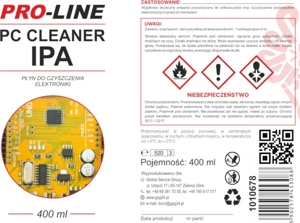 Sprej pastrues elektronikash Pro-Line PC Cleaner IPA, 400 ml - 2