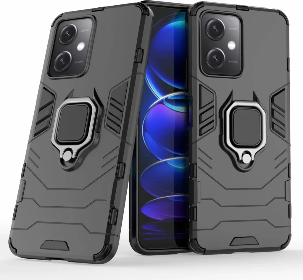 Mbështjellës Hurtel Ring Armor për Xiaomi Redmi Note 12 5G / Poco X5 5G, i zi - 2