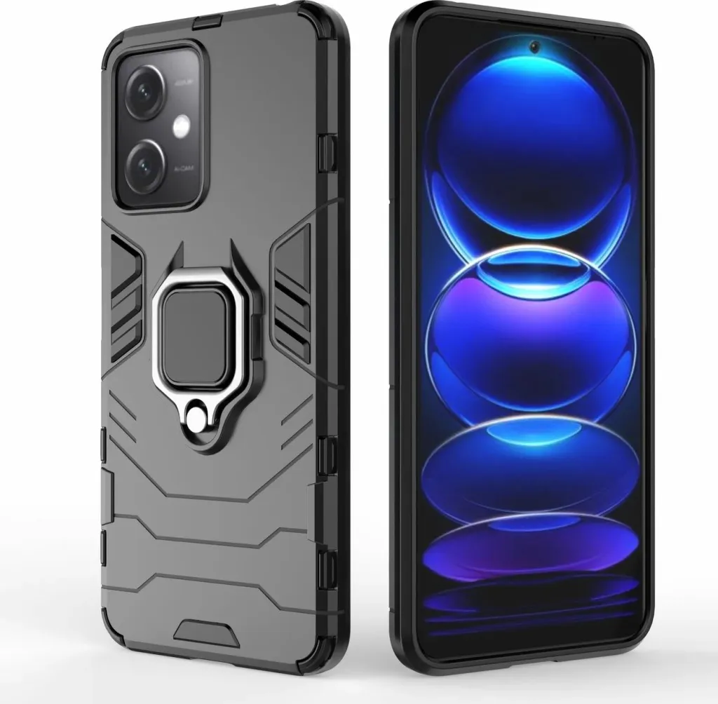 Mbështjellës Hurtel Ring Armor për Xiaomi Redmi Note 12 5G / Poco X5 5G, i zi - 12