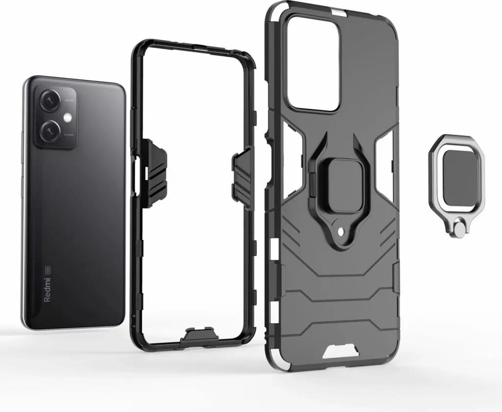 Mbështjellës Hurtel Ring Armor për Xiaomi Redmi Note 12 5G / Poco X5 5G, i zi - 14