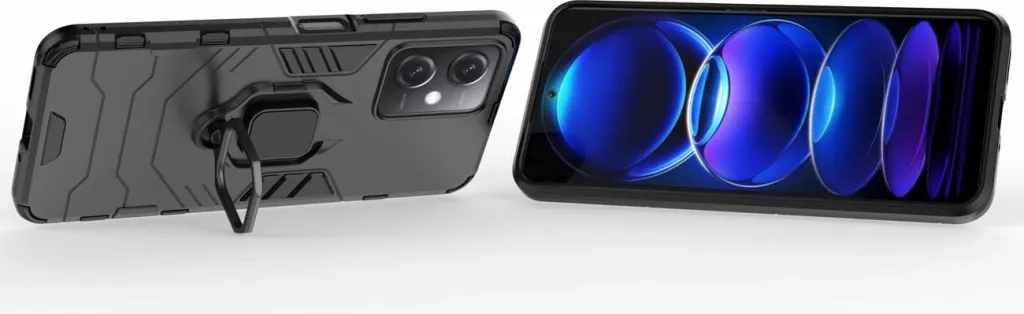 Mbështjellës Hurtel Ring Armor për Xiaomi Redmi Note 12 5G / Poco X5 5G, i zi - 4