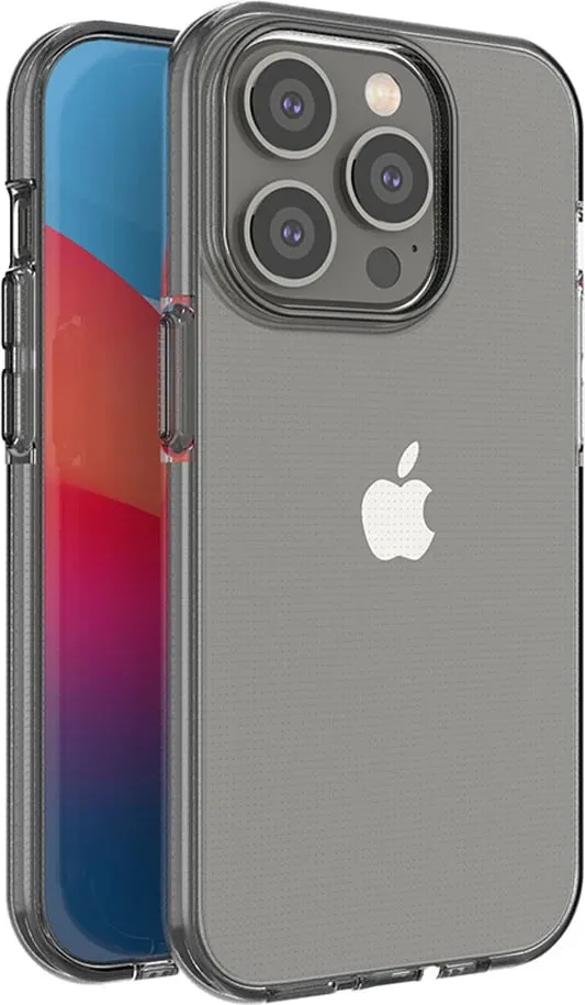 Mbështjellës Hurtel Spring Case për iPhone 14 Pro, TPU, i zi/transparente - 1