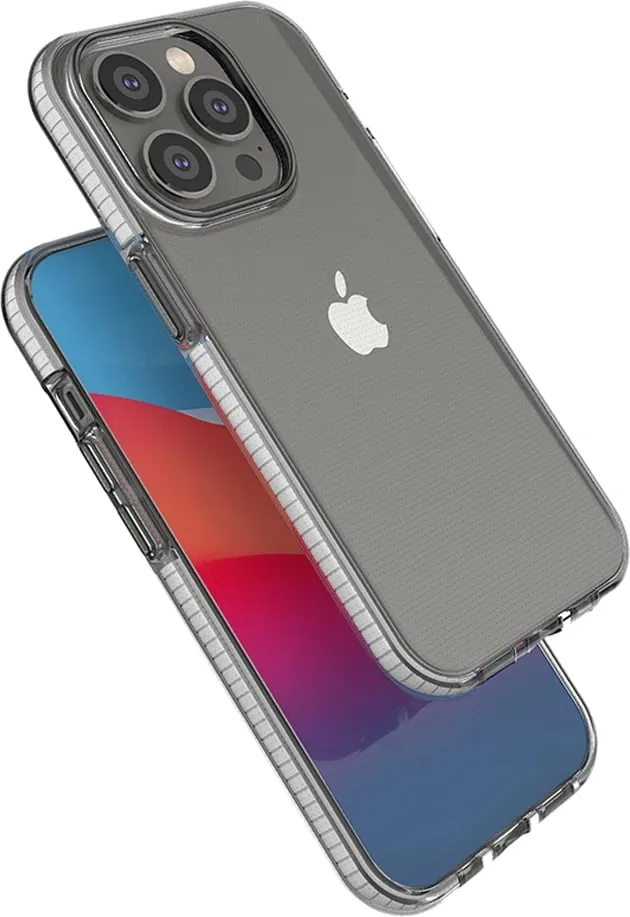 Mbështjellës Hurtel Spring Case për iPhone 14 Pro, TPU, i zi/transparente - 4