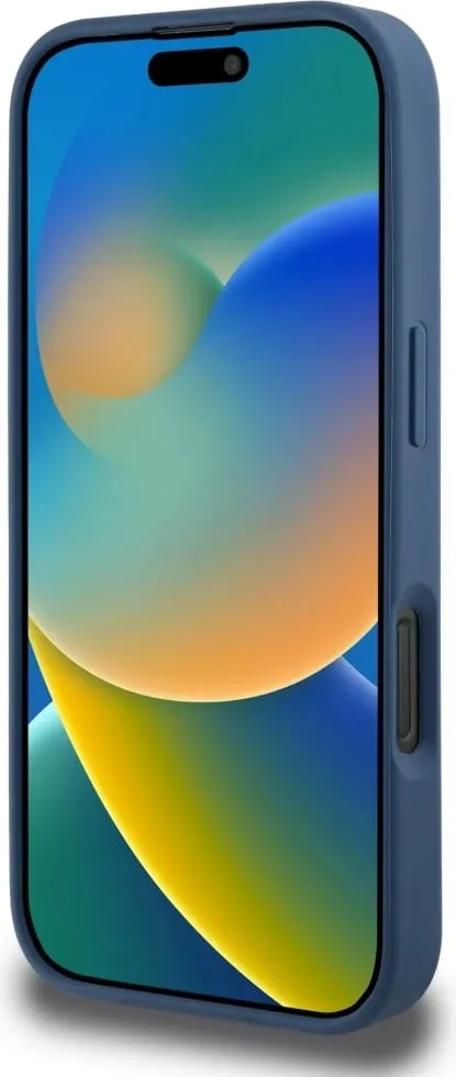 Mbështjellës Guess Grained Roses Big 4G logo për iPhone 16 Pro, Blu - 5