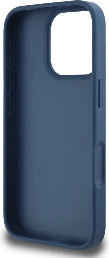 Mbështjellës Guess Grained Roses Big 4G logo për iPhone 16 Pro, Blu - 7