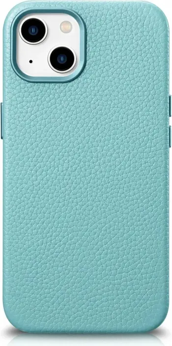 Mbështjellës iCarer Litchi Premium për iPhone 14, lëkurë natyrale, MagSafe, Jeshil