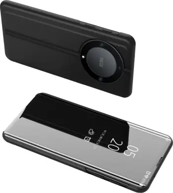 Mbështjellës Hurtel Clear View Case për Honor Magic5 Lite / X40 / X9a, me kapak, i zi