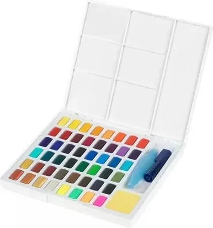 Set akuarel Faber-Castell 169748, 48 ngjyra, brushë uji, multikolor - 4