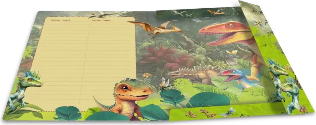Dosje kartoni Herma A3, me goma anësore, dizajn dinosaurë, shumengjyrëshe - 3