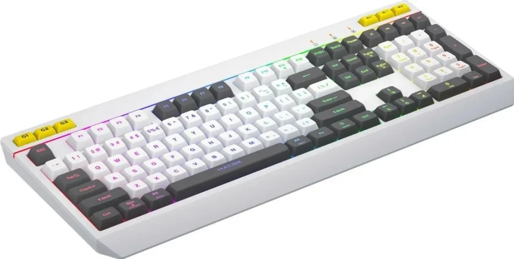 Tastierë Hator Icefall HTK405US, RGB, full-size, me kabllo, bardhë-zi - 3
