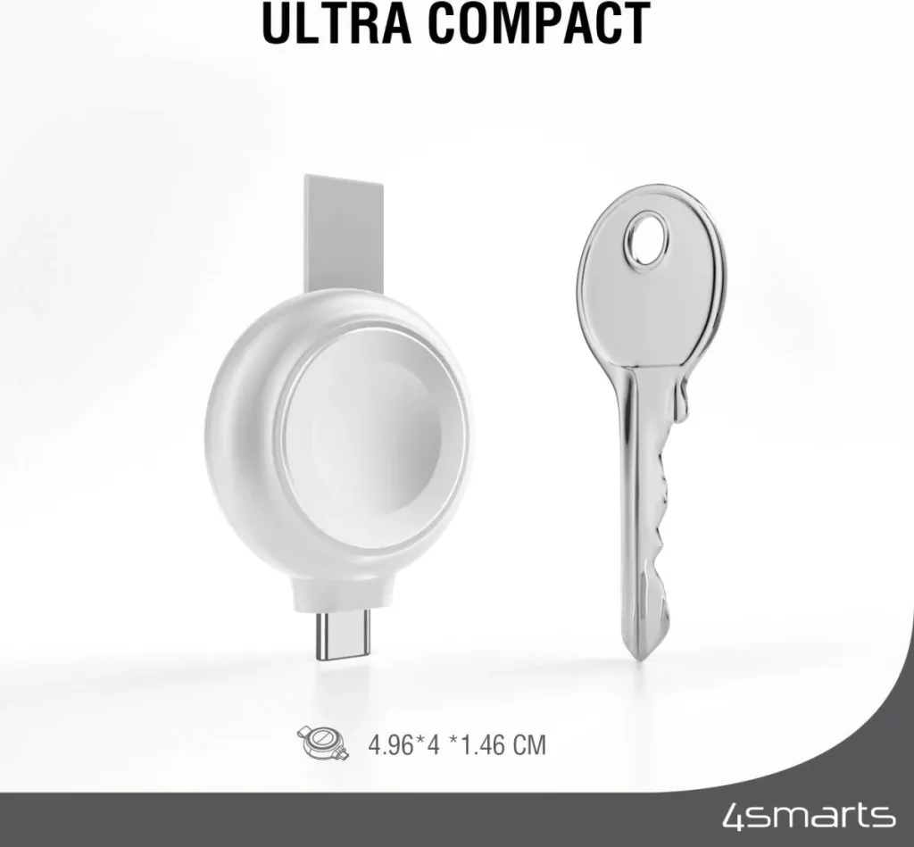Karikues i shpejtë Apple Watch 4smarts MFi, USB-C, argjendtë - 4