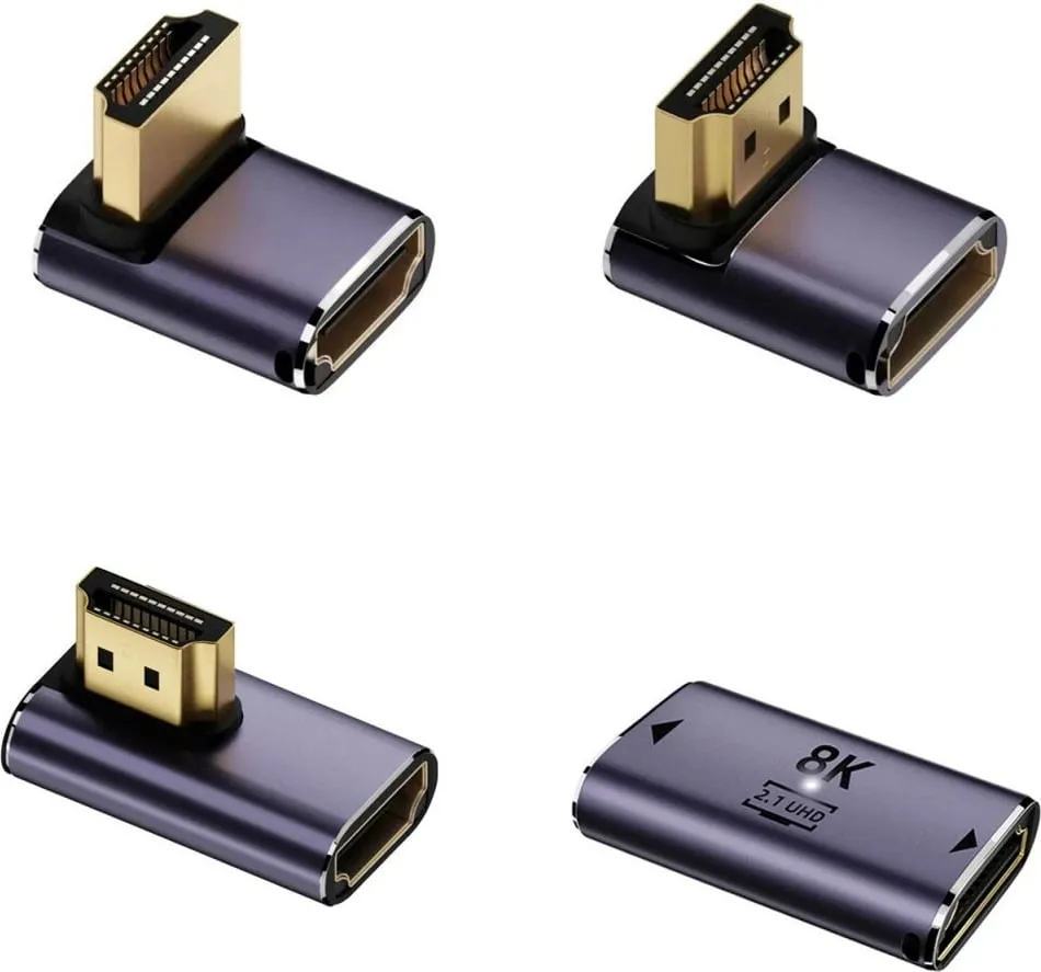 Set adapterësh HDMI 4Smarts, 4 copë, mbështetje 8K, i zi - 1