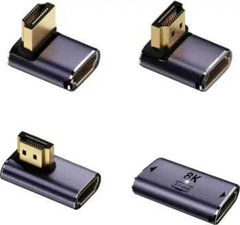 Set adapterësh HDMI 4Smarts, 4 copë, mbështetje 8K, i zi