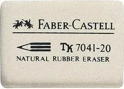 Gomë FABER-CASTELL 7041-20, pa latex, e bardhë - 1