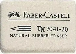 Gomë FABER-CASTELL 7041-20, pa latex, e bardhë