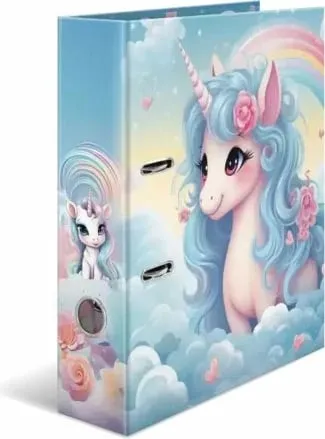 Dosje me mekanizëm HERMA Happy Unicorns, A4, shpinë 70mm, shumëngjyrëshe - 2
