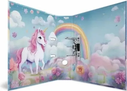 Dosje me mekanizëm HERMA Happy Unicorns, A4, shpinë 70mm, shumëngjyrëshe - 3