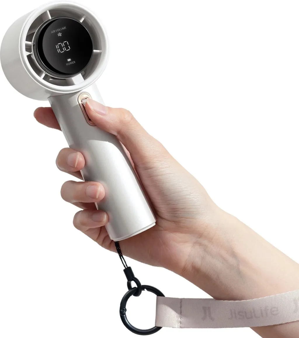 Ventilator dore Jisulife Pro1 FA53, 3600 mAh, ekran LED, USB-C, i bardhë - 2