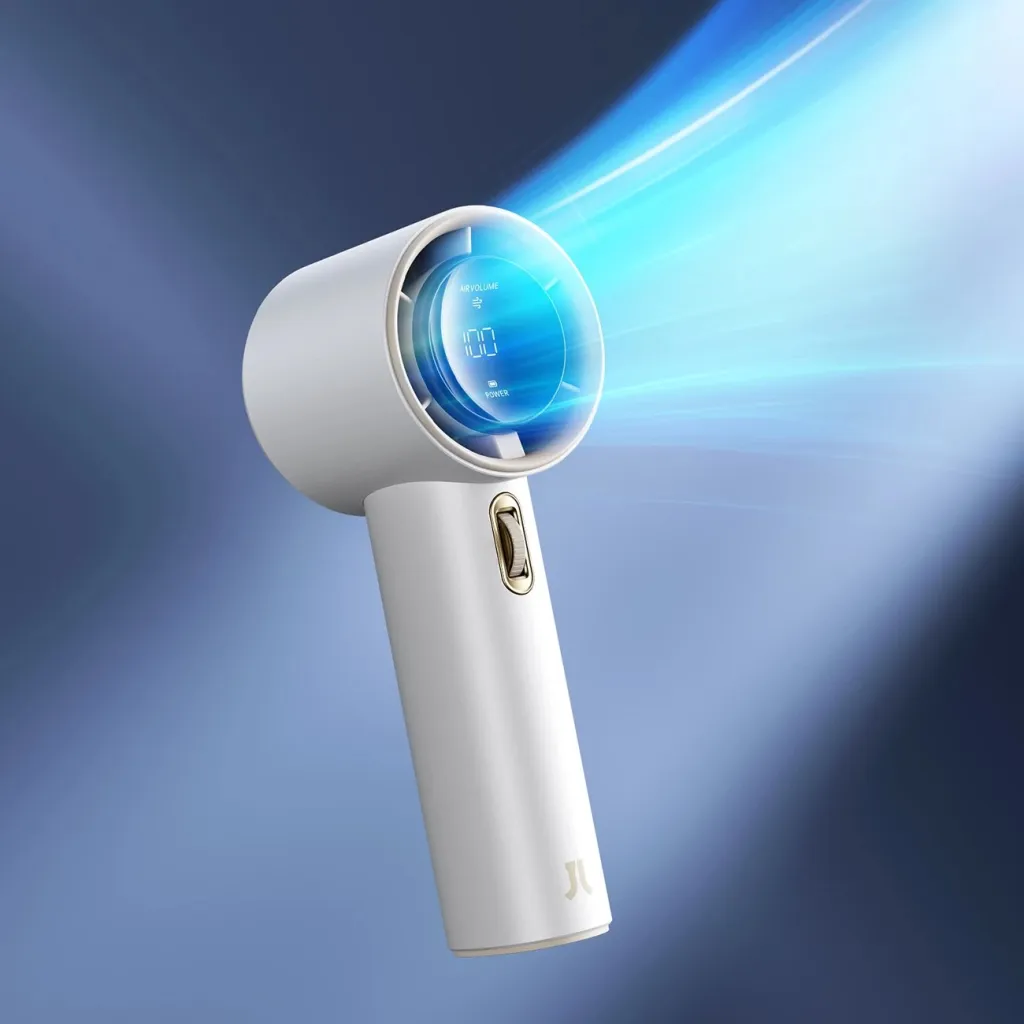 Ventilator dore Jisulife Pro1 FA53, 3600 mAh, ekran LED, USB-C, i bardhë - 4