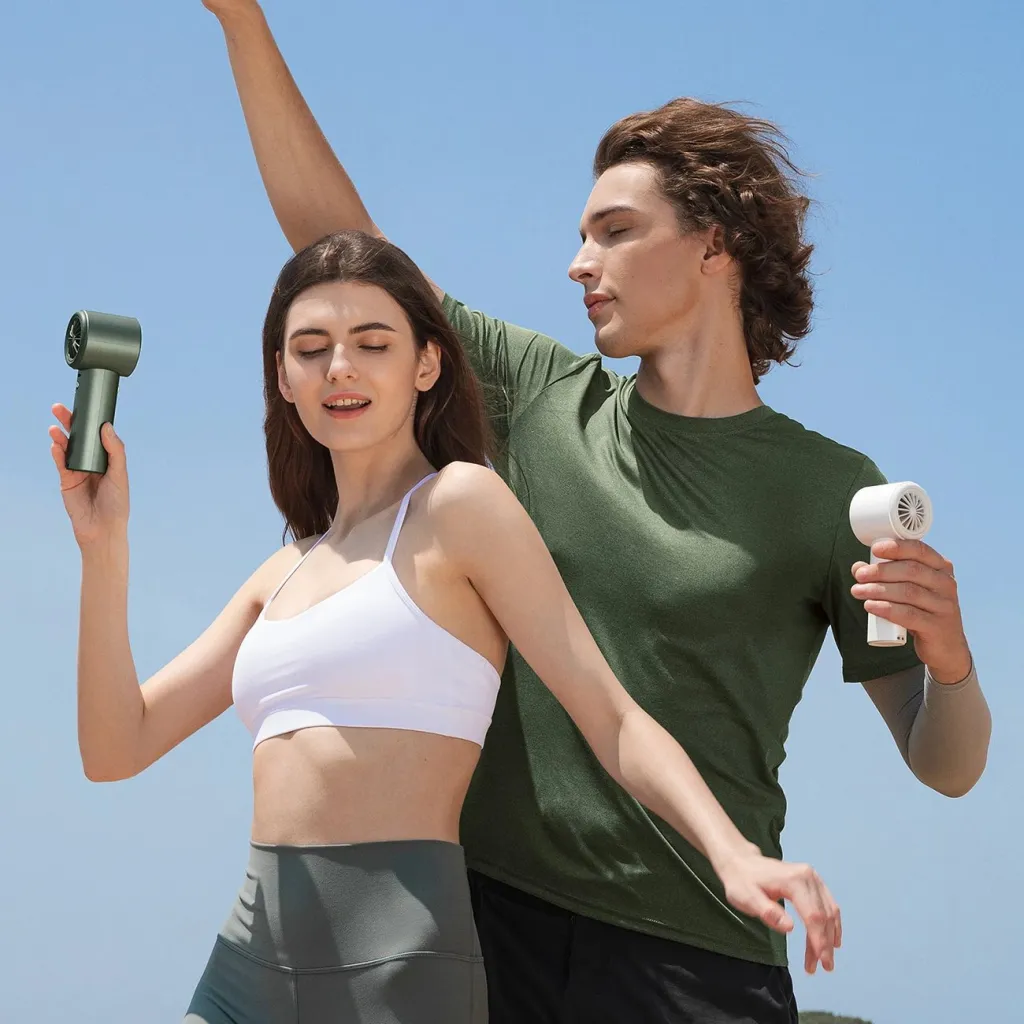 Ventilator dore Jisulife Pro1 FA53, 3600 mAh, ekran LED, USB-C, i bardhë - 10