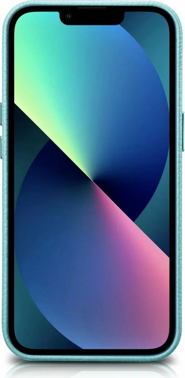 Mbështjellës iCarer Litchi Premium për iPhone 14 Plus me MagSafe, Lëkurë, Gjelbër - 2