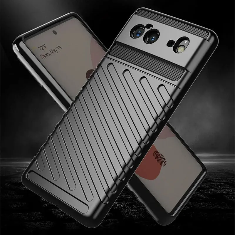 Mbështjellës Hurtel Thunder Case për Google Pixel 6, TPU, i zi - 2