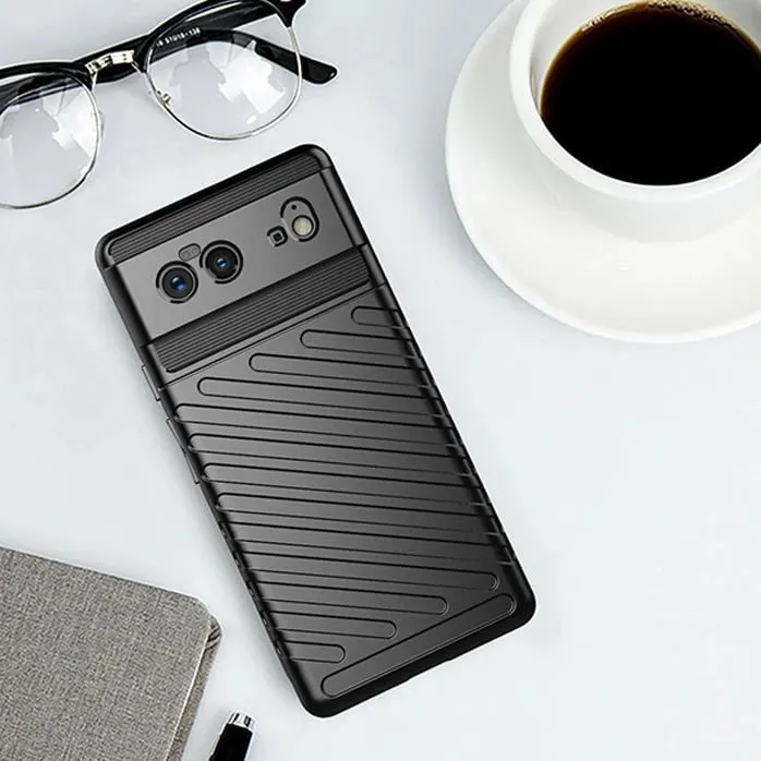 Mbështjellës Hurtel Thunder Case për Google Pixel 6, TPU, i zi - 12