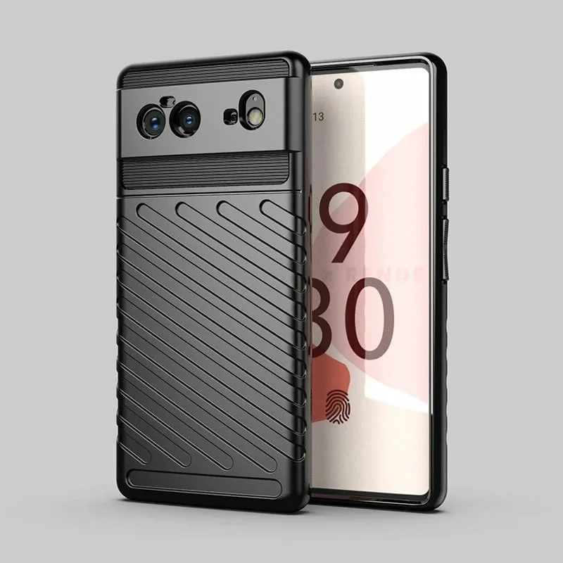 Mbështjellës Hurtel Thunder Case për Google Pixel 6, TPU, i zi - 13