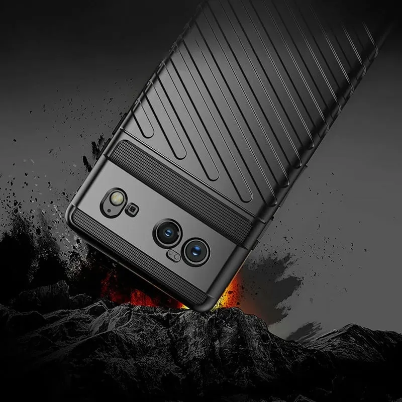 Mbështjellës Hurtel Thunder Case për Google Pixel 6, TPU, i zi - 5