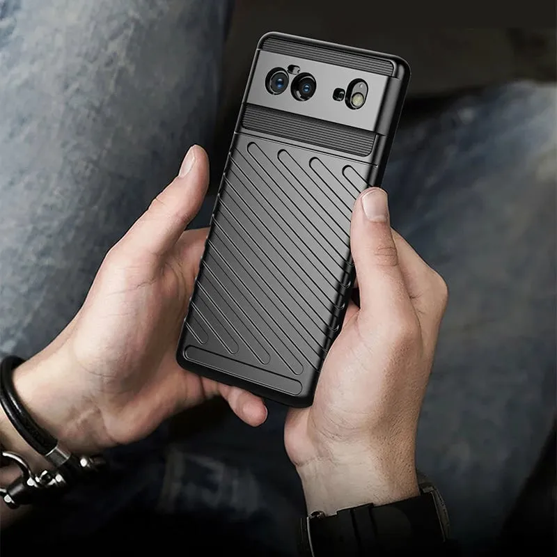 Mbështjellës Hurtel Thunder Case për Google Pixel 6, TPU, i zi - 7
