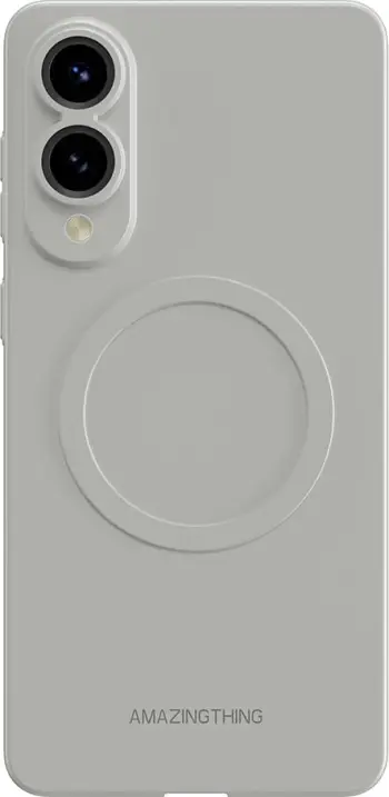 Mbështjellës AmazingThing Minimal Air me unazë magnetike për Samsung Galaxy S25 Edge, Gri