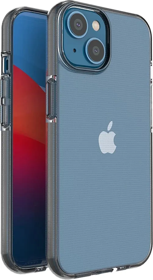 Mbështjellës Hurtel Spring Case për iPhone 14, TPU, i hollë, me kornizë të zezë - 1