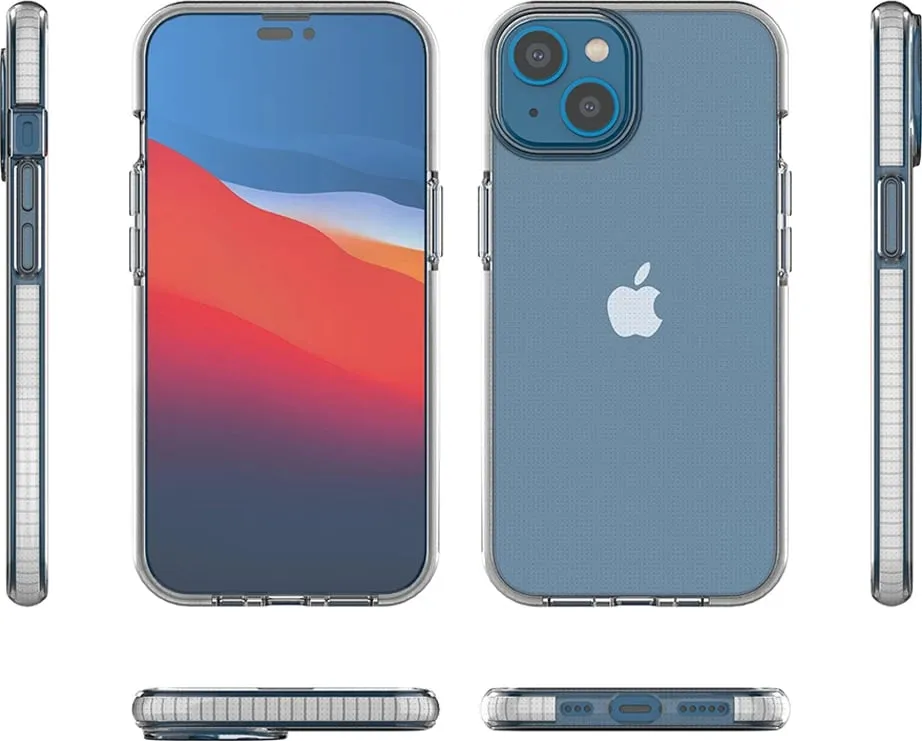 Mbështjellës Hurtel Spring Case për iPhone 14, TPU, i hollë, me kornizë të zezë - 2