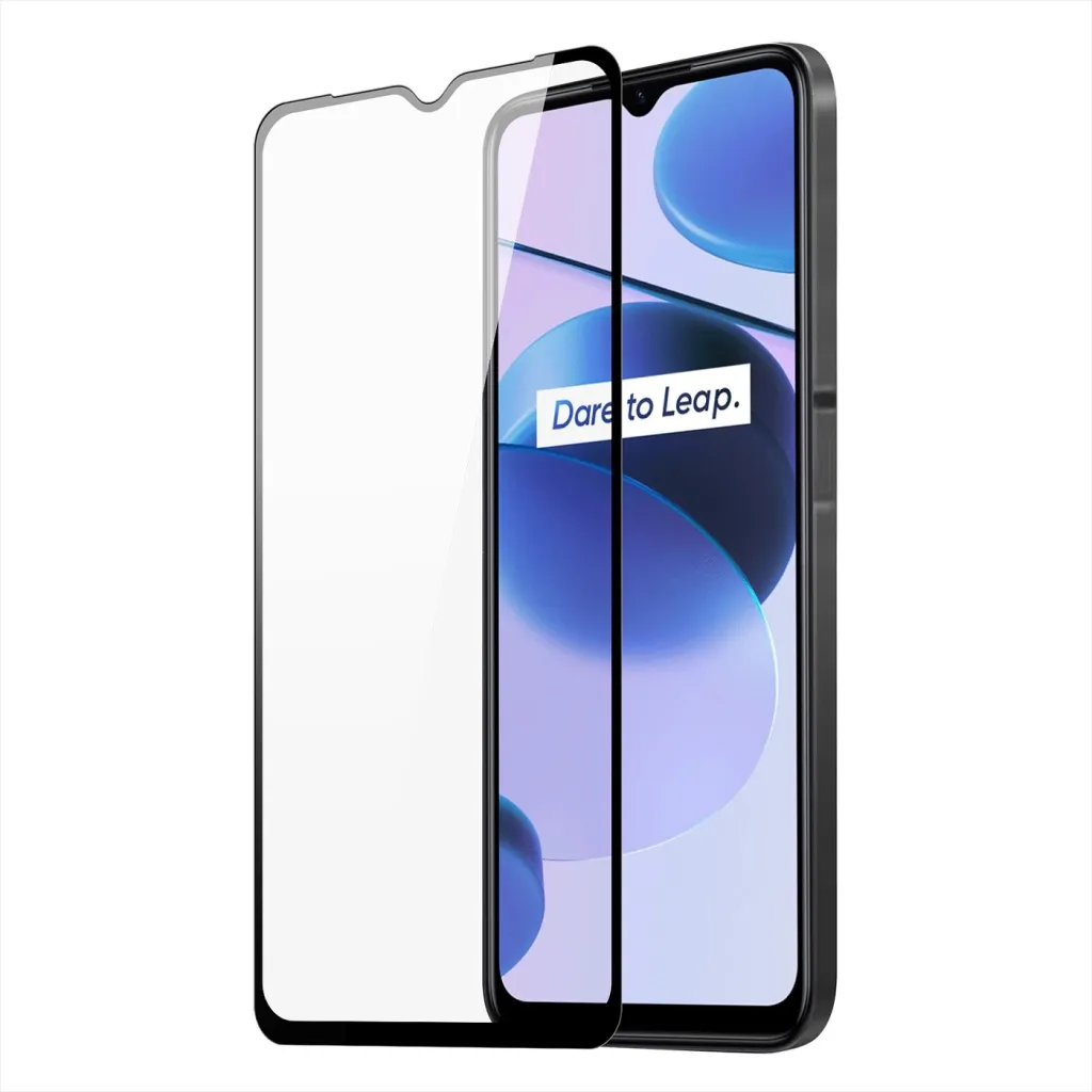 Xham i temperuar Dux Ducis 9D për Realme C35, me kornizë, i zi - 1
