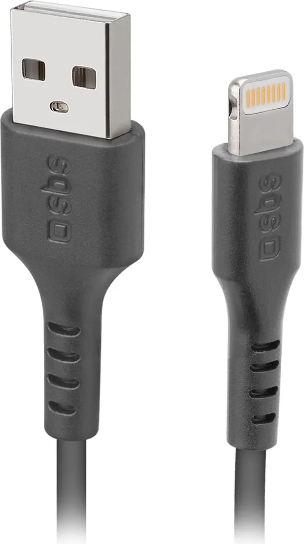 Kabllo USB-A në Lightning SBS TECABLEUSBIP589K, 1m, e zezë - 1