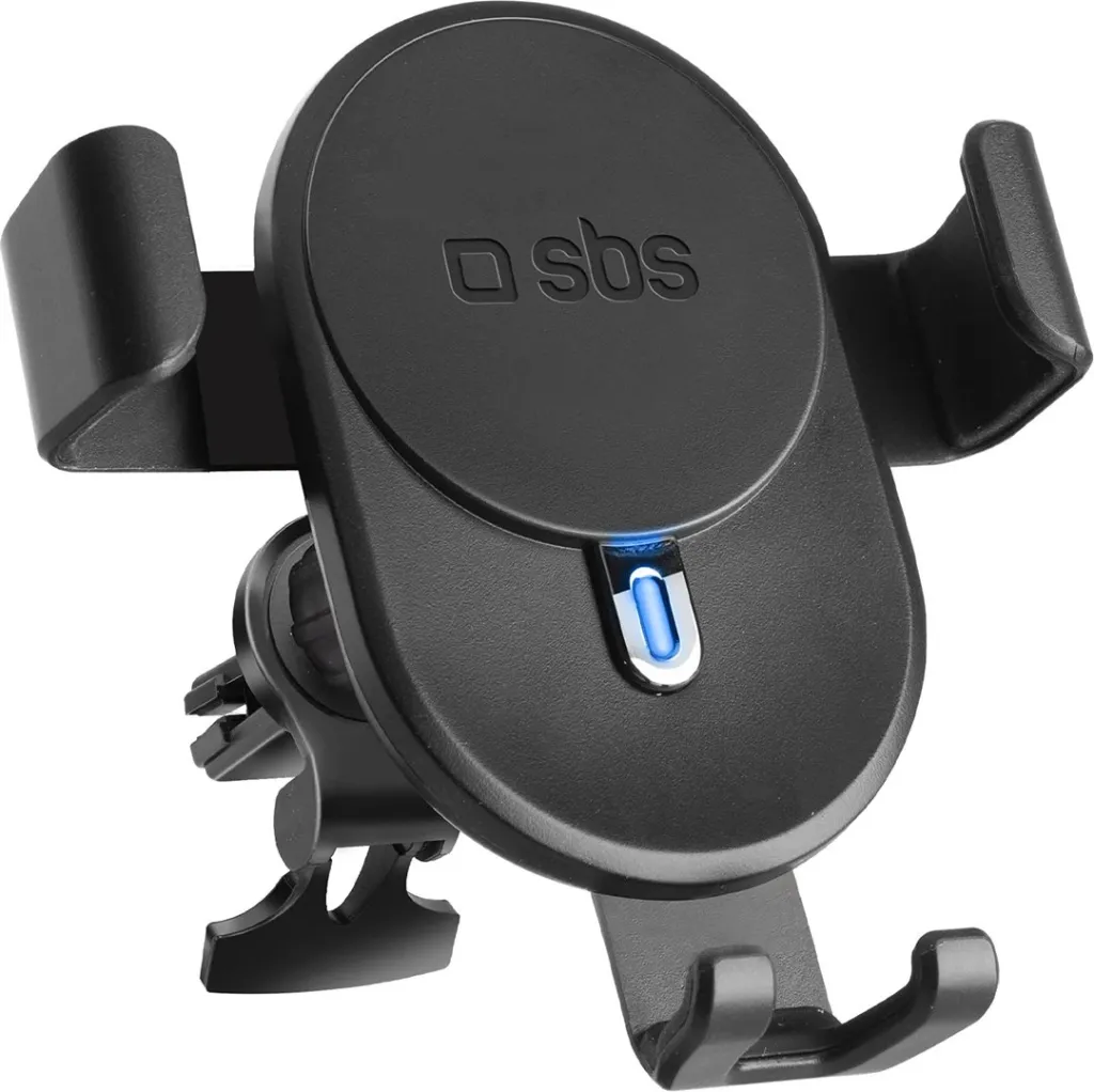 Mbajtëse celulari me karikues wireless SBS TESUPWIR10CLIPSTG, 10W, e zezë - 1