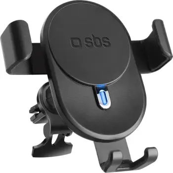 Mbajtëse celulari me karikues wireless SBS TESUPWIR10CLIPSTG, 10W, e zezë