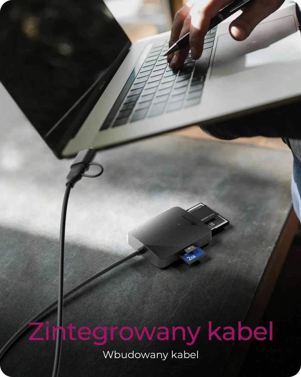 lexues kartelash ICYBOX IB-CR302-CU3, USB 3.2 Gen 1 (5 Gbit/s), lidhje USB-A dhe USB-C, UHS-I, për SD/microSD/CompactFlash/Memory Stick, e zezë - 4