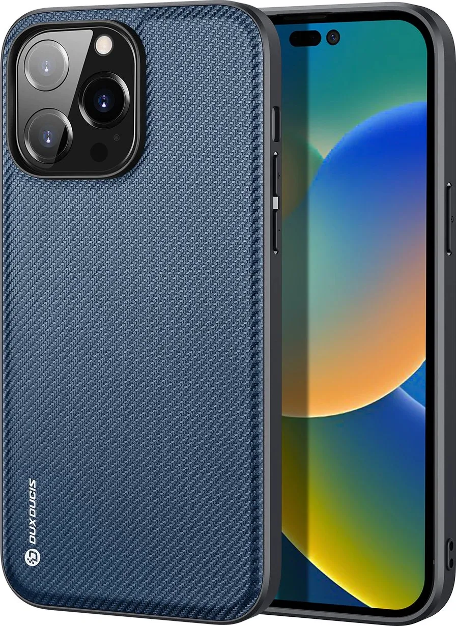 Mbështjellës Dux Ducis Fino për iPhone 14 Pro Max, najlon, kaltër - 1