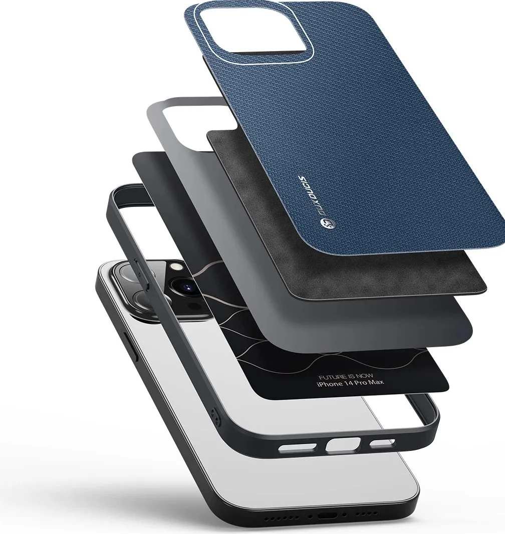 Mbështjellës Dux Ducis Fino për iPhone 14 Pro Max, najlon, kaltër - 2