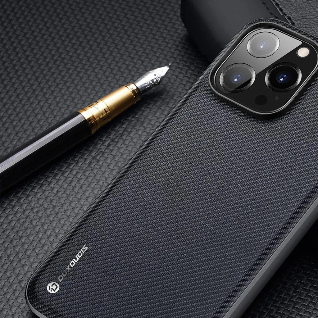 Mbështjellës Dux Ducis Fino për iPhone 14 Pro Max, najlon, kaltër - 11