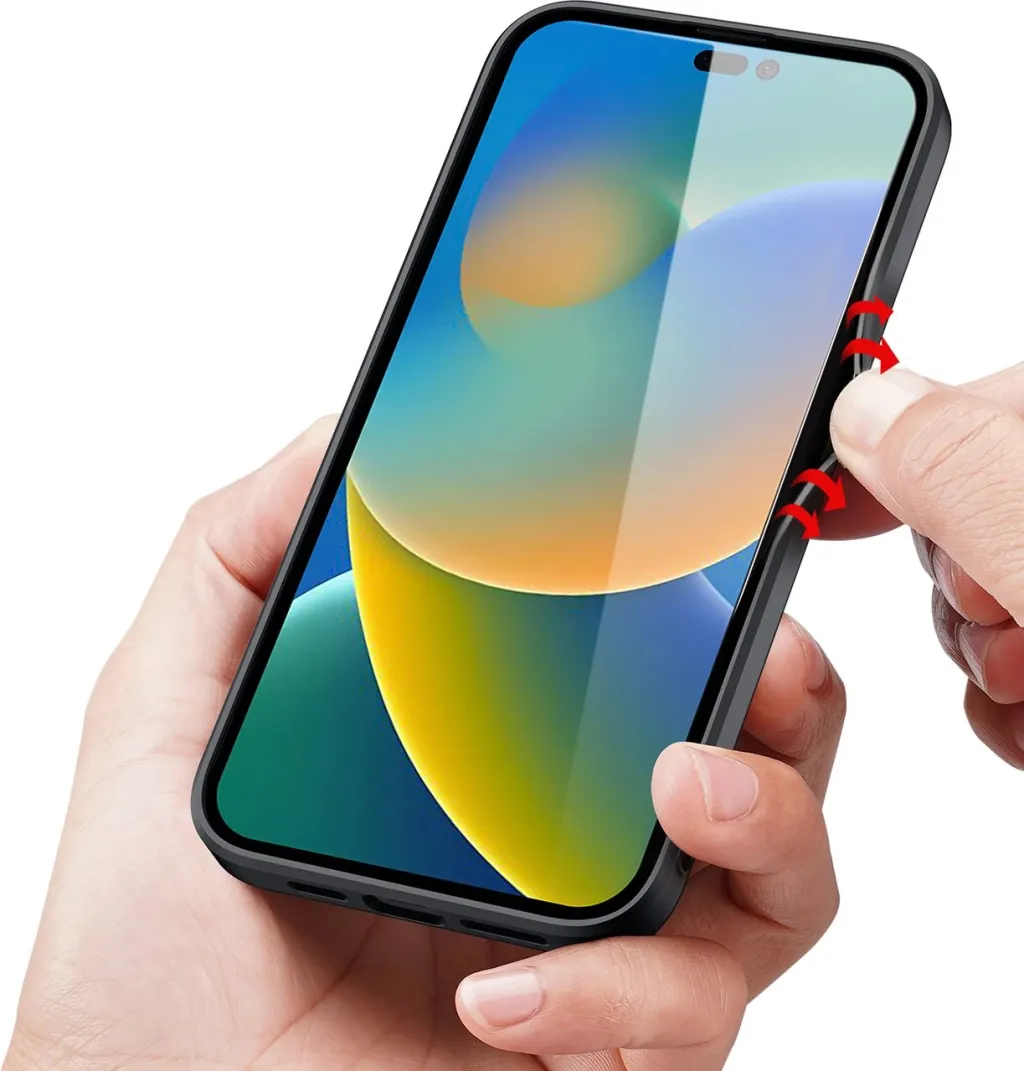 Mbështjellës Dux Ducis Fino për iPhone 14 Pro Max, najlon, kaltër - 3