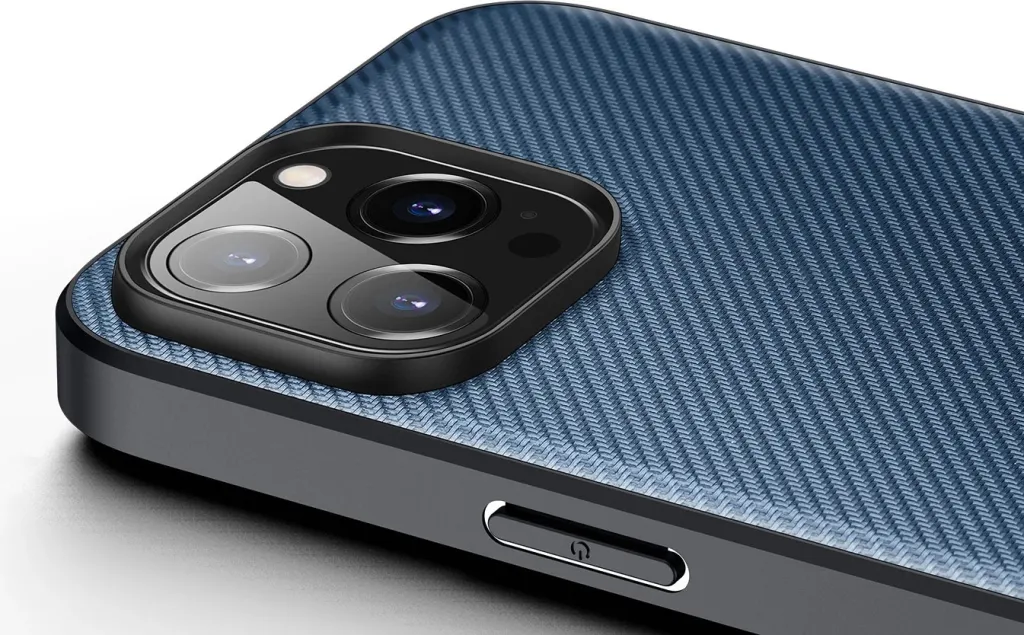 Mbështjellës Dux Ducis Fino për iPhone 14 Pro Max, najlon, kaltër - 6