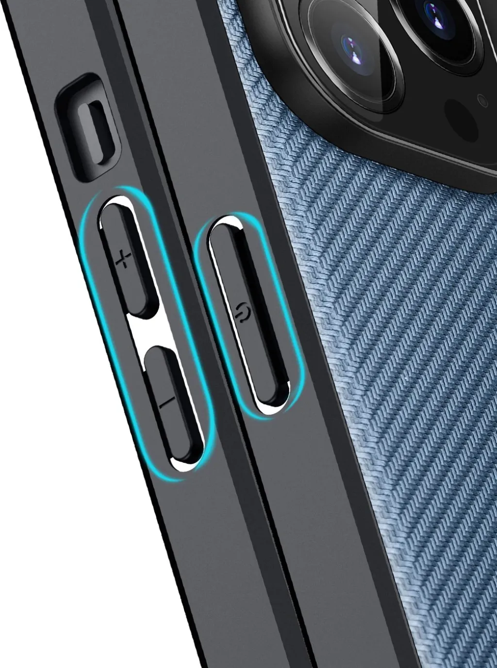 Mbështjellës Dux Ducis Fino për iPhone 14 Pro Max, najlon, kaltër - 7