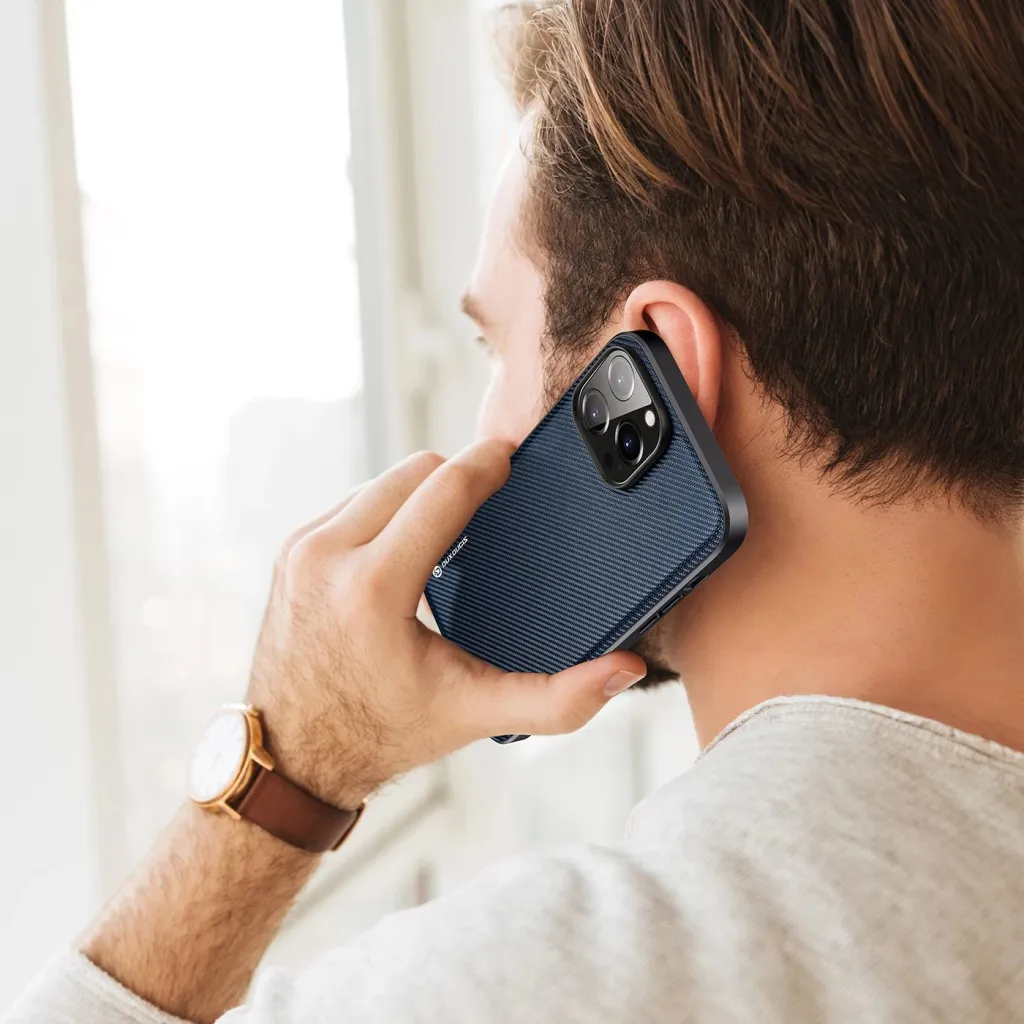 Mbështjellës Dux Ducis Fino për iPhone 14 Pro Max, najlon, kaltër - 8
