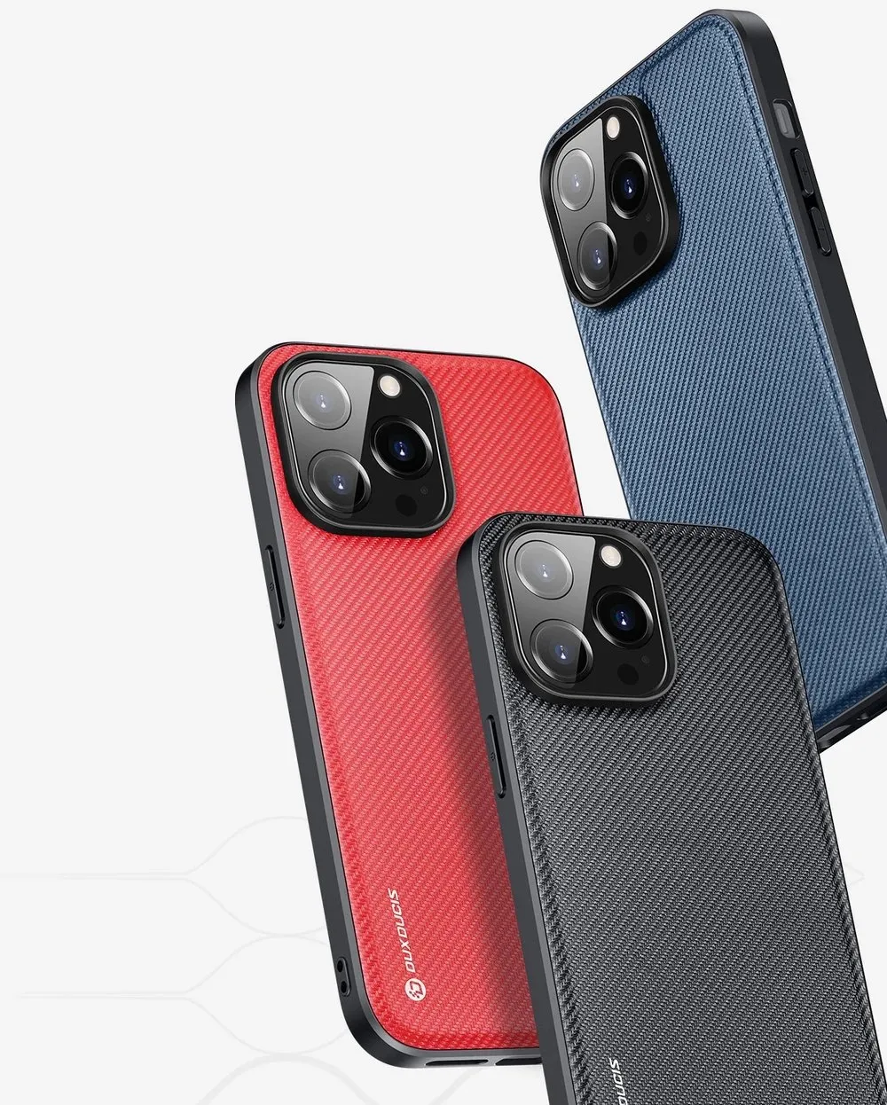 Mbështjellës Dux Ducis Fino për iPhone 14 Pro Max, najlon, kaltër - 10