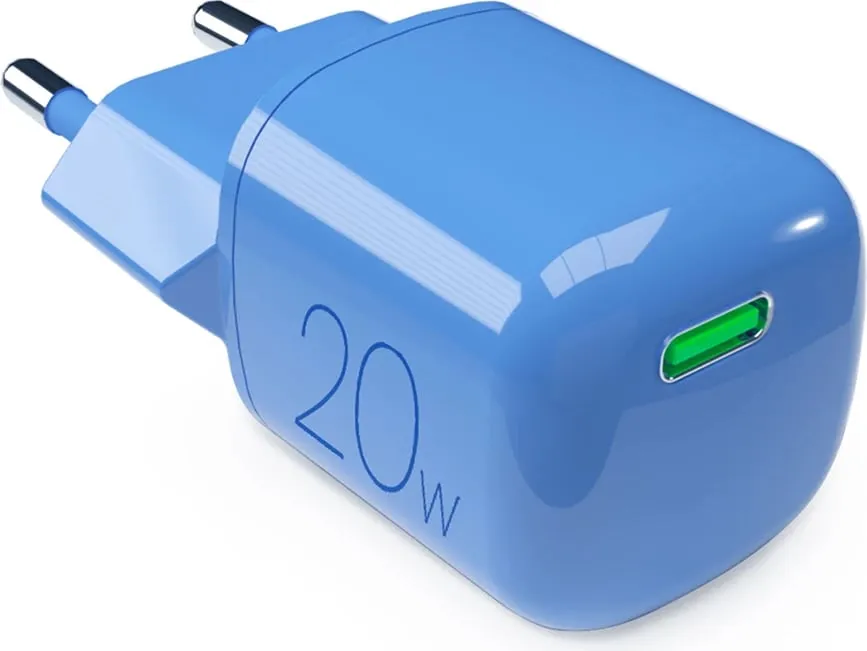Karikues muri Puro Elektrik 20W GaN, USB-C, Kaltër - 1