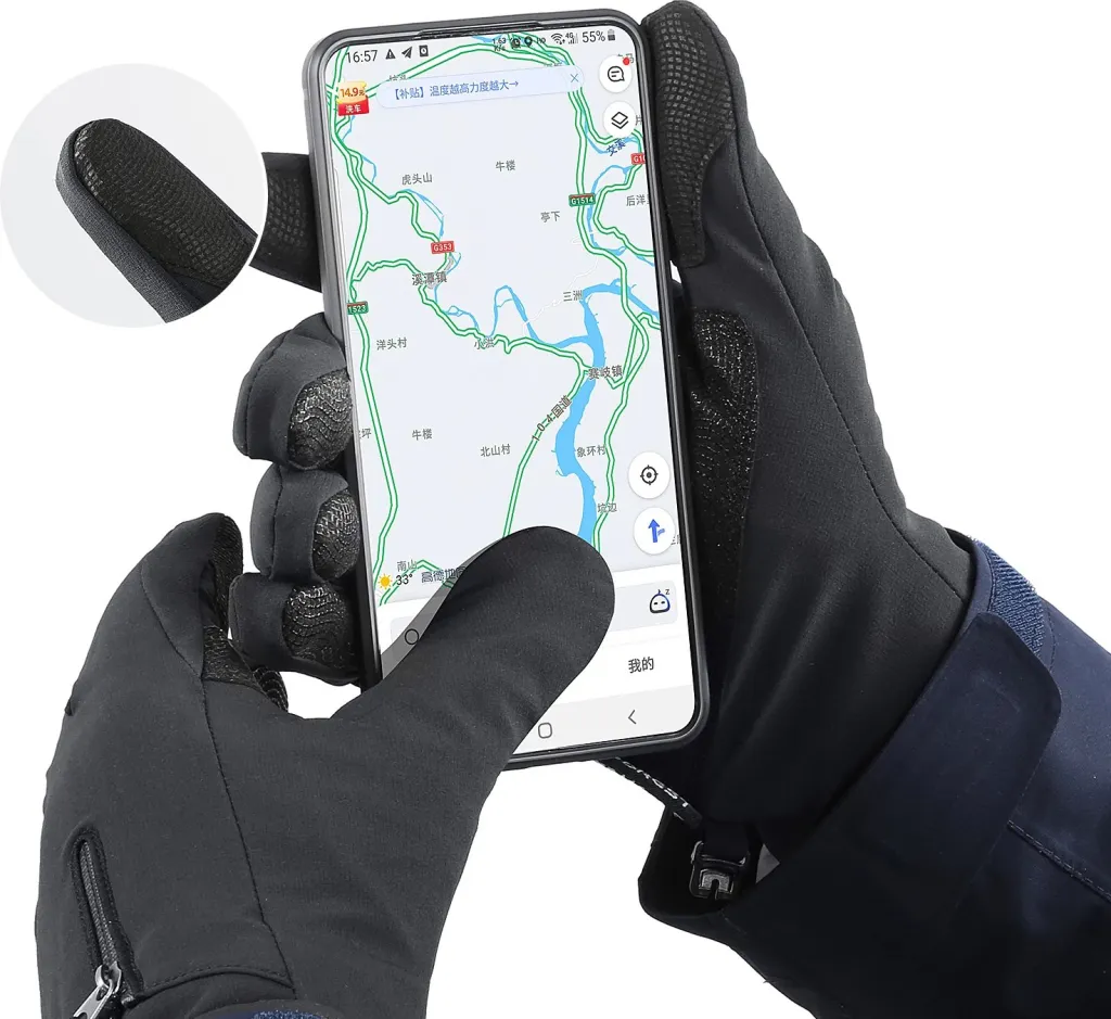 Doreza sportive Hurtel për telefon, antirrëshqitëse, dimërore, madhësia S, e zezë - 3
