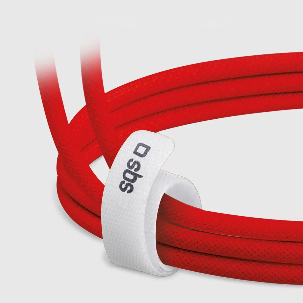 Kabllo USB-C në USB-C SBS TECABLETISSUETCCR, 1.5m, 60W, e kuqe - 8